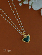 KY1011959-  Premium Pearl Necklace with Palakka Pendant 1-Zilmor